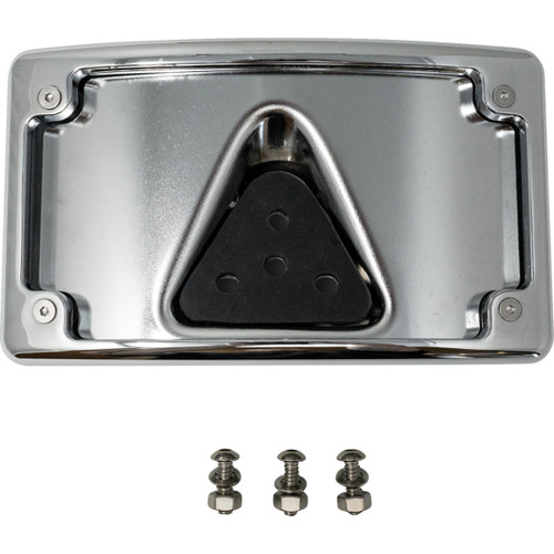 Kodlin USA #KUS20353 - 3-Hole License Plate Mount - Curved - Chrome