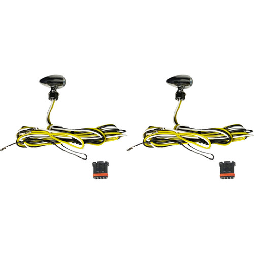 Custom Dynamics #CD-MICRO-AW2-C - Micro Turn Signals - Dual - Amber/White - Chrome