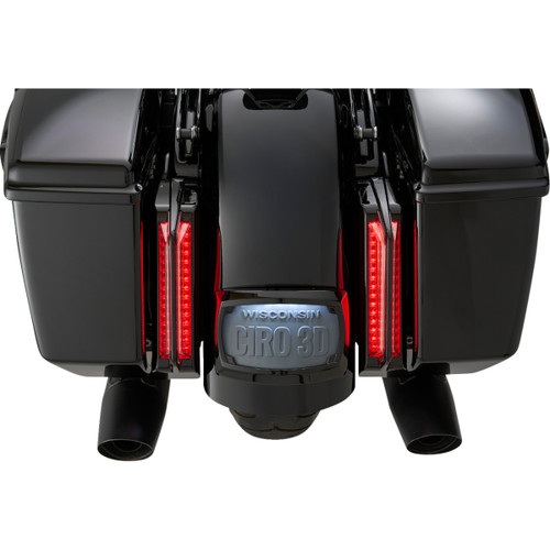 Ciro #42053 - Filler Panel Tail Lights - Red Lens - Black