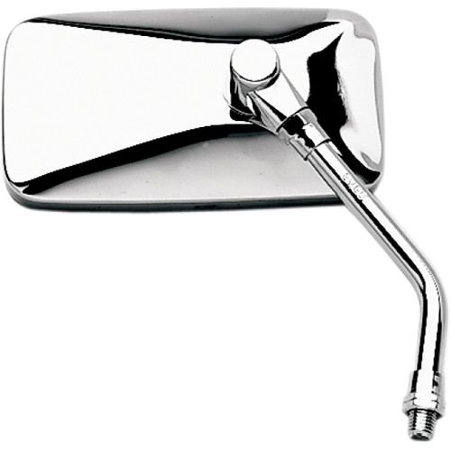 Emgo #20-42443 - Mirror - Cruiser - Side View - Rectangle - Chrome - Right - Each