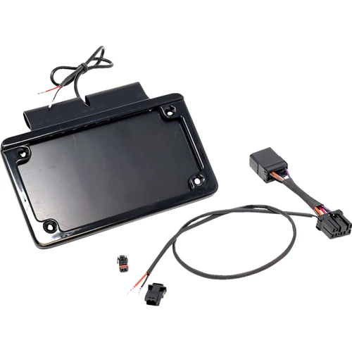 Namz #NIBTH-B01 - Saddlebag Tag Holder w/ Illuminated License Plate Frame - '97 FLHR