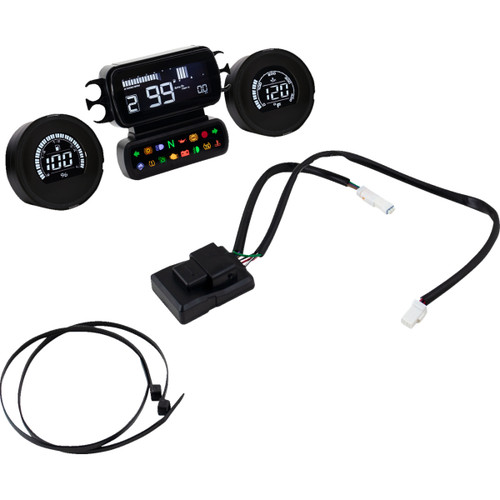 Koso North America #BA080050 - Complete D2 Gauge Kit - LCD - HD Touring/Trike