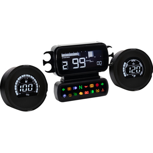 Koso North America #BA080050 - Complete D2 Gauge Kit - LCD - HD Touring/Trike