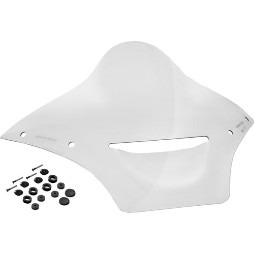 Memphis Shades #MBR101304 - Vented Windshield - BRL Race Bubble - Clear - FLTRX