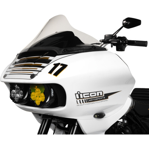 Memphis Shades #MBR101304 - Vented Windshield - BRL Race Bubble - Clear - FLTRX