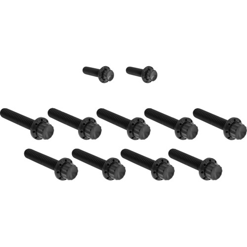 Arlen Ness #300-933 - Bolt Kit - Cam Cover/Point Cover - Titanium - 12-Point - Black