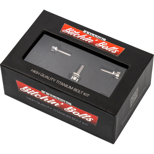 Trask #TM-1050-A - Bitchin' Bolts Hardware Kit - Titanium - M8 - Derby Cover