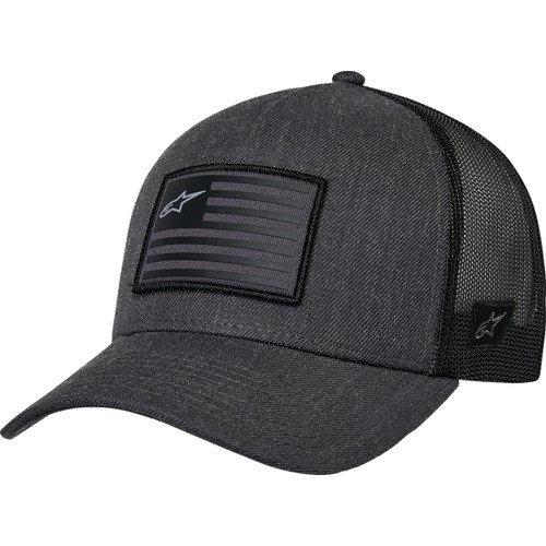 Alpinestars #1211-81013-1910-OS - Flag Snapback Hat - Heather Charcoal/Black