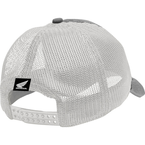Honda Apparel #LEM25-H47 - Honda Trucker Hat - Gray/White