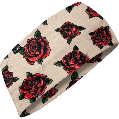 ZAN Headgear #HBL207 - SportFlex® Headband - Tattoo Roses