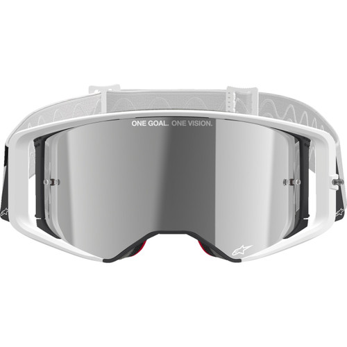 Alpinestars Goggles #5100325-2055 - Supertech Goggle - Corp - White - Silver Mirror Lens