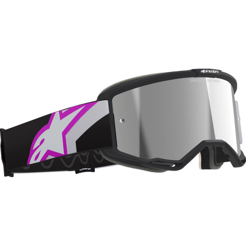 Alpinestars Goggles #5101825-9285 - Vision 5 Goggle - Corp - Light Gray/Purple - Silver Mirror Lens