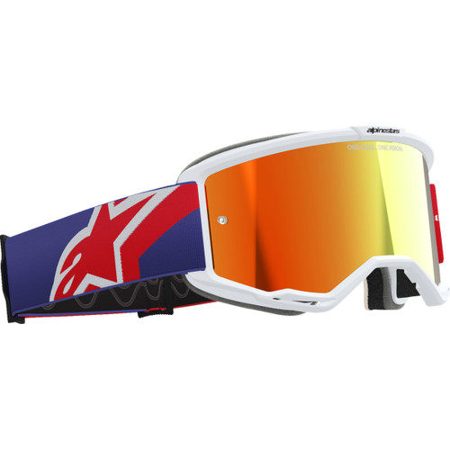 Alpinestars Goggles #5101825-3154 - Vision 5 Goggle - Corp - Red/Purple - Red Mirror Lens