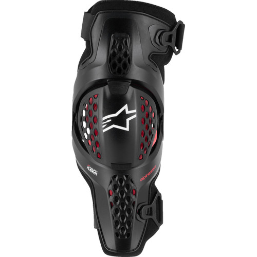 Alpinestars #6500326-1498-S/M - SX-1 Plasma Knee Guards - Black/Red/Cool Gray- S/M