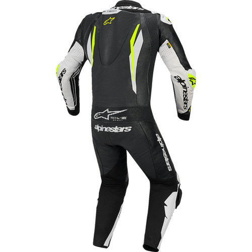Alpinestars #3150226-125-58 - GP Tech v5 1-Piece Leather Suit - Black/White/Yellow Fluo - US 48 / EU 58