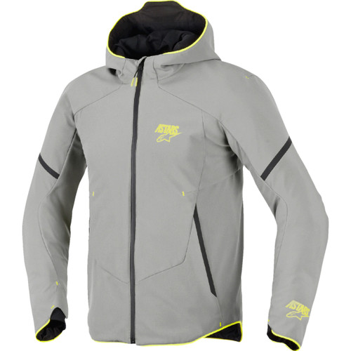 Alpinestars #3200226-9116-4XL - Aeroshell Waterproof Jacket - Mid Gray/Yellow Fluo - 4XL