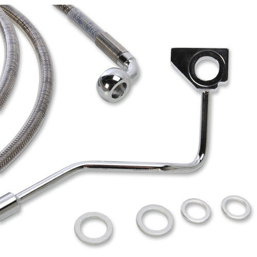 Drag Specialties - Brake Line - Front - +8" - Stainless Steel