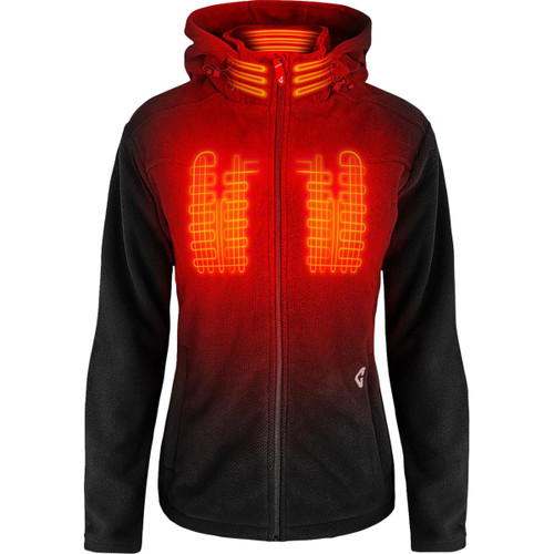 Gerbing Heated Clothing #GER-TFJKT-7V-W-B-XL - Women's 7V Thermite Fleece Heated Jacket 2.0 - Black - XL
