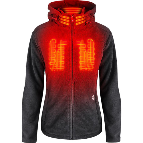 Gerbing Heated Clothing #GER-TFJKT-7V-W-G-XS - Women's 7V Thermite Fleece Heated Jacket 2.0 - Gray - XS