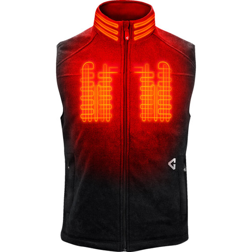 Gerbing Heated Clothing #GER-TFVST-7V-M-B-L - 7V Thermite Fleece Heated Vest 2.0 - Black - Large