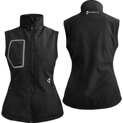 Gerbing Heated Clothing #GER-TVST-7V-W-B-L - Women's 7V Torrid Softshell Heated Vest 2.0 - Black - Large