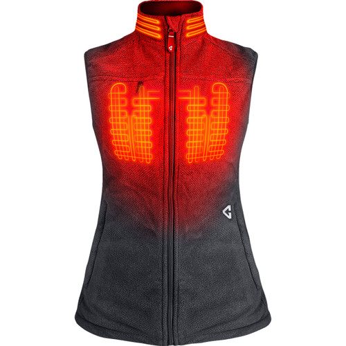 Gerbing Heated Clothing #GER-TFVST-7V-W-GM - Women's 7V Thermite Heated Fleece Vest 2.0 - Gray - Medium