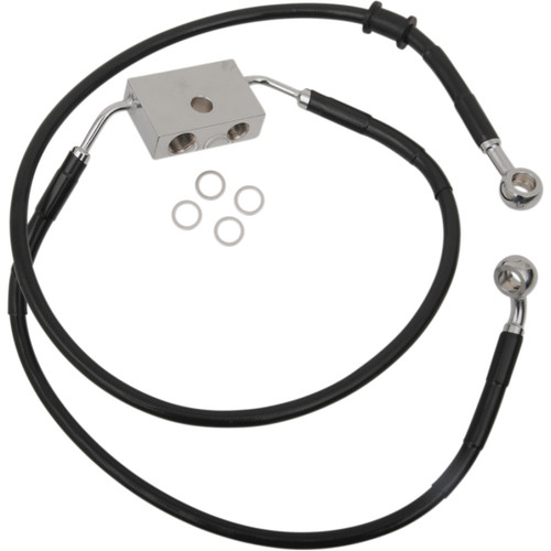 Drag Specialties - Brake Line - Front - +12" - Black - XL