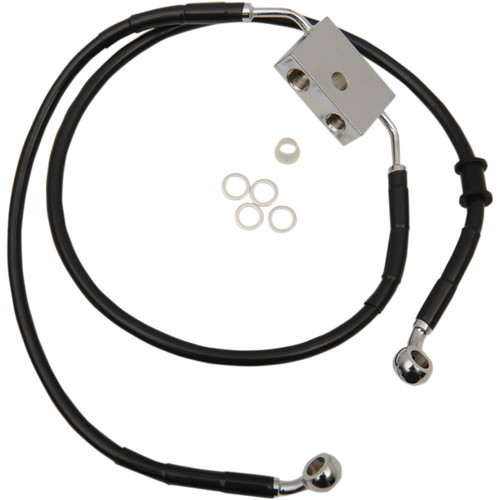 Drag Specialties - Brake Line - Front - +8" - Black - XL