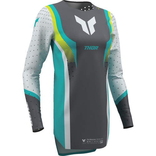 Thor - Women's Sportmode Velocity Jersey - Gray/Aqua - Large