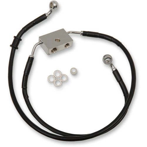 Drag Specialties - Brake Line - Front - +8" - Black - XL