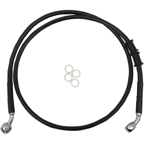 Drag Specialties - Brake Line - Front - +4" - Black - XL