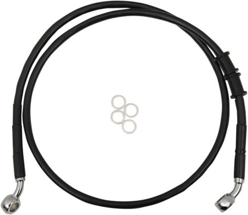 Brake Line - Front - +8" - Black - XL