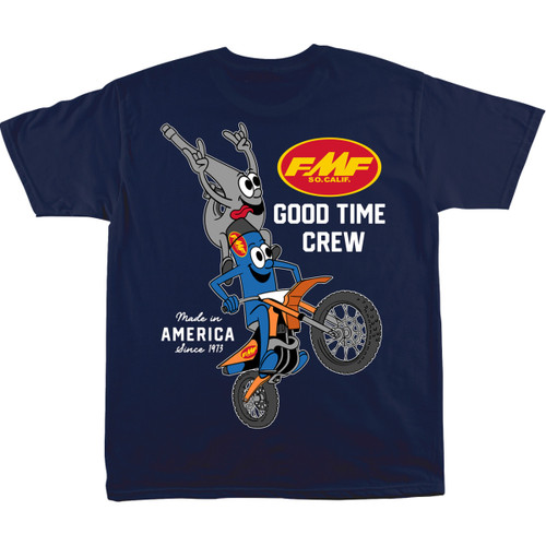FMF #SU25118902NVYLG - Good Time Crew T-Shirt - Navy - Large