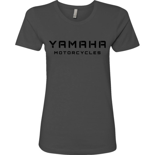 Yamaha Apparel #NP21S-M3137-M - Women's Yamaha Motorcycles T-Shirt - Charcoal Black - Medium