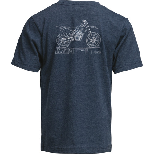 Thor - Youth Blueprint T-Shirt - Navy - Medium