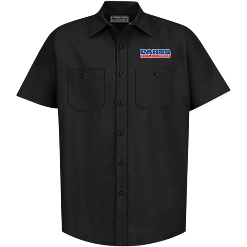 Throttle Threads #PSU37ST24BKXL - Parts Unlimited Shop Shirt - Black - XL