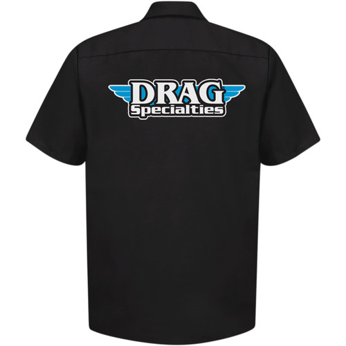 Throttle Threads #DRG31ST24BK5X - Drag Specialties Shop Shirt - Black - 5XL
