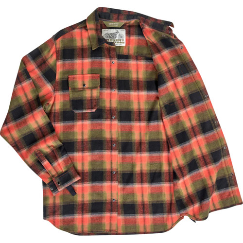 Biltwell #8128-125-004 - HI Test Flannel Shirt - Rust - Large