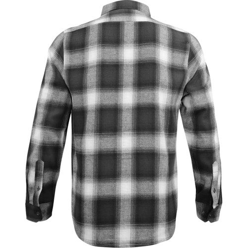 Throttle Threads #DRG33ST61GY4R - Drag Specialties Flannel 25 Shirt - Black/Gray - 4XL