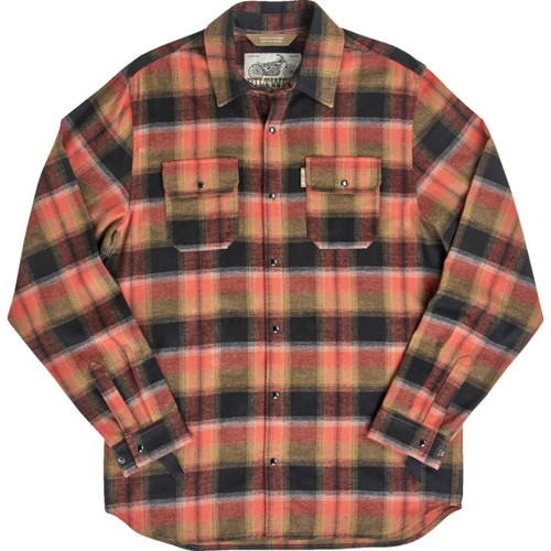 Biltwell #8128-125-007 - HI Test Flannel Shirt - Rust - 3XL