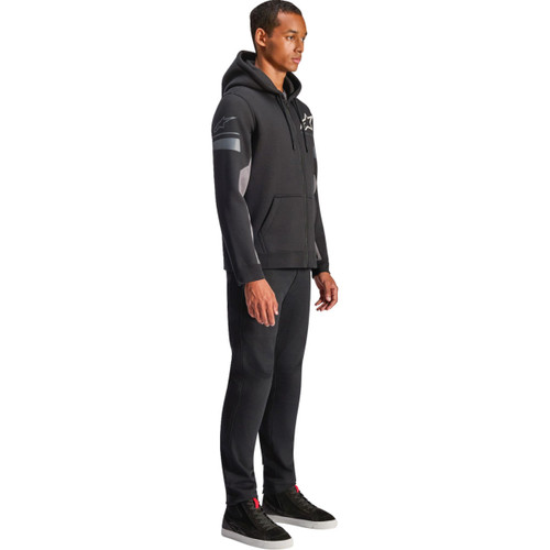 Alpinestars #1235-53200-1018-L - Esemex Zip Hoodie - Black/Charcoal - Large