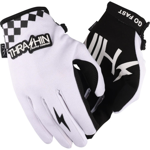 Thrashin Supply CO. #SV1-10-11 - Go Fast Stealth Gloves - White - XL