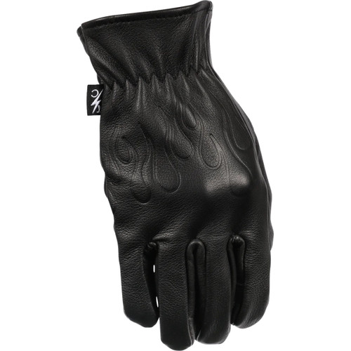 Thrashin Supply CO. #TRG-01-09 - Roper Leather Gloves - Black - Medium