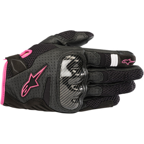 Alpinestars #3590518-1039-XS - Stella SMX-1 Air V2 Gloves - Black/Fuchsia - XS