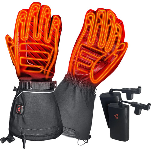 Gerbing Heated Clothing #GER-AFGV-7V-W-M - Women's 7 V Atlas Ultra-Flex Battery Heated Gloves - Black - Medium