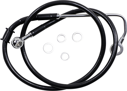 Brake Line - +6" - Black - 15-17 Softail