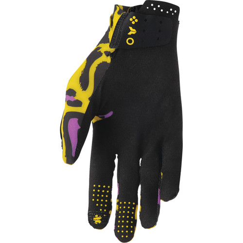Thor - Sportmode Cheetah Gloves - Yellow/Purple - Large