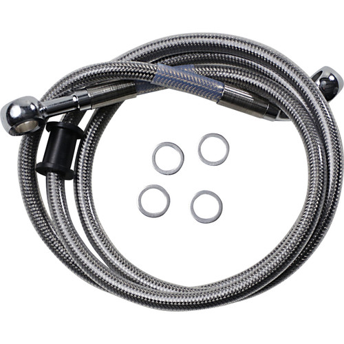 Drag Specialties - Brake Line - Front (Upper) - Stainless Steel