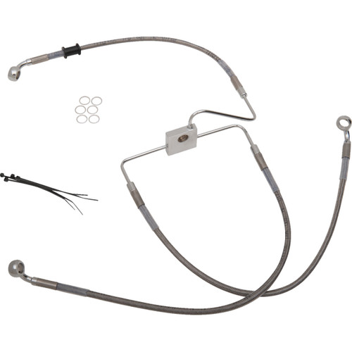 Drag Specialties - Brake Line - Front (Upper) - Stainless Steel