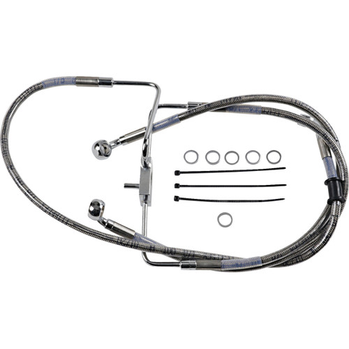 Drag Specialties - Brake Line - +10" - Stainless Steel - XL